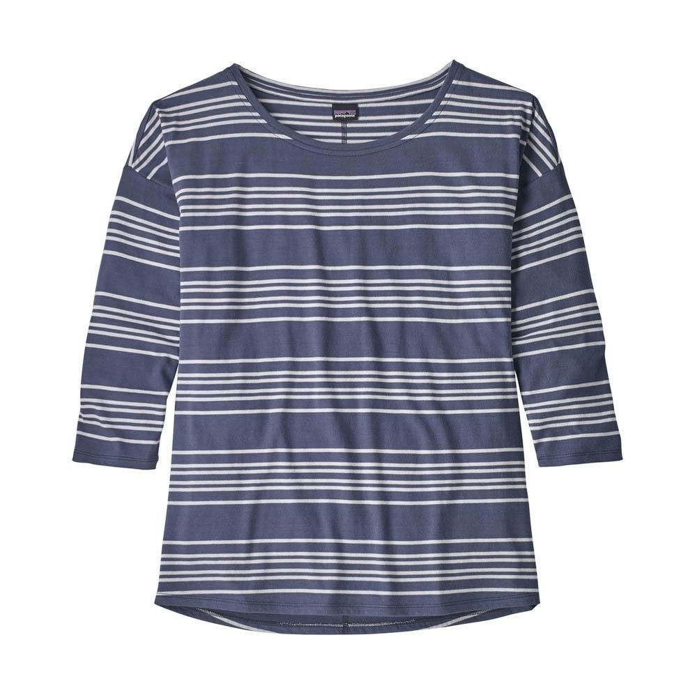 Patagonia Shallow Seas Lightning Stripe Dolomite Blue Top Size Medium